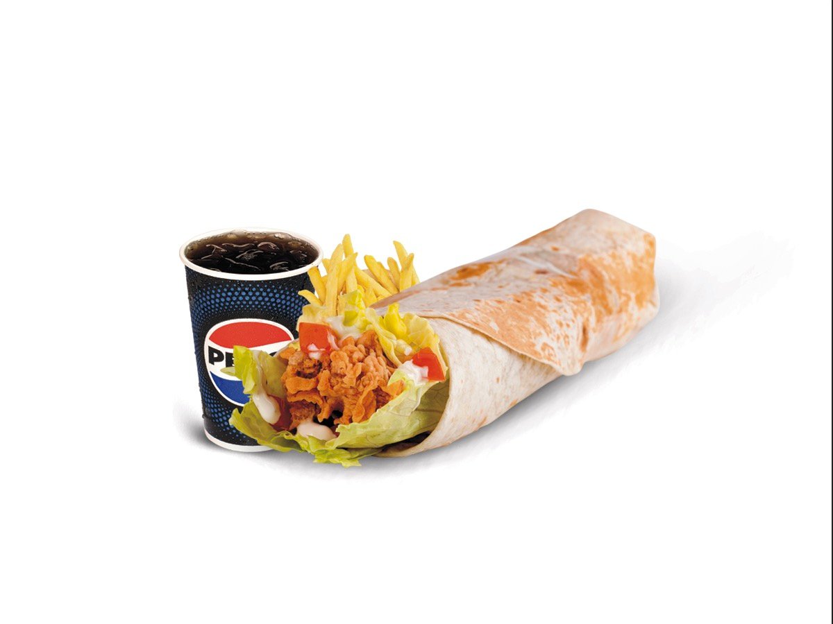 Roaster Roller sandwich with crispy chicken and spicy sauce